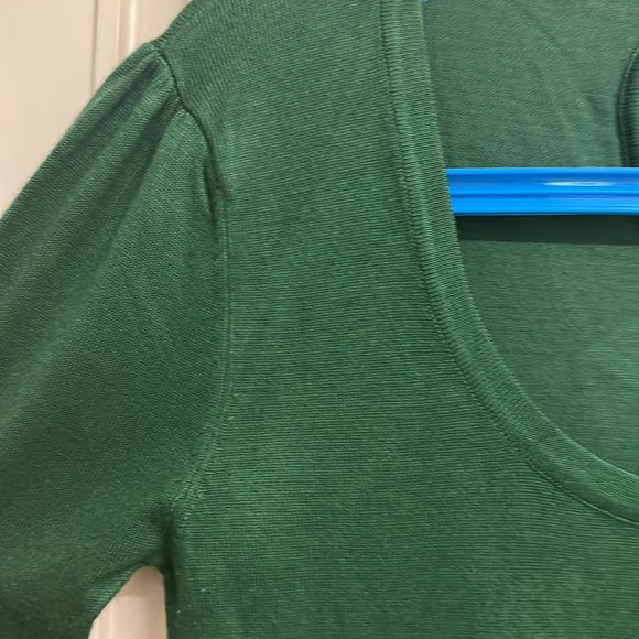 Mango sweater / jersey with stretch, U-neck and long sleeves in green! Size UK L - Picture 5 of 13